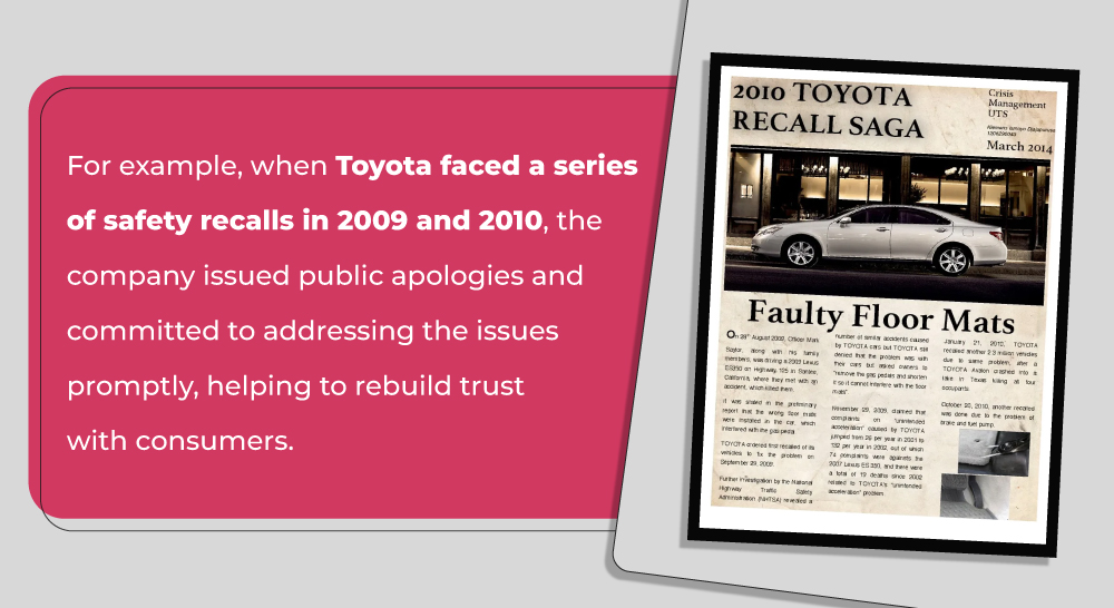 Toyota Recall Saga, address the root causes of the crisis 